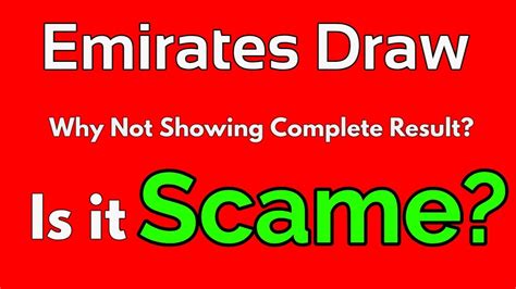 emirates draw scam